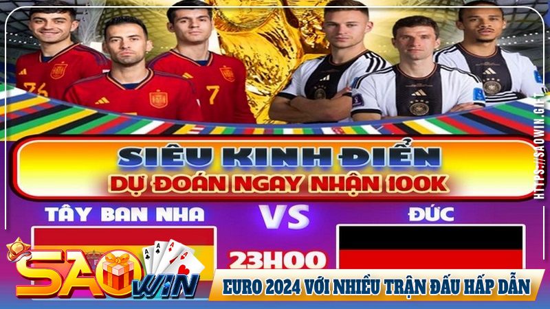 Có nhiều trận đấu EURO hấp dẫn để người chơi dự đoán kết quả