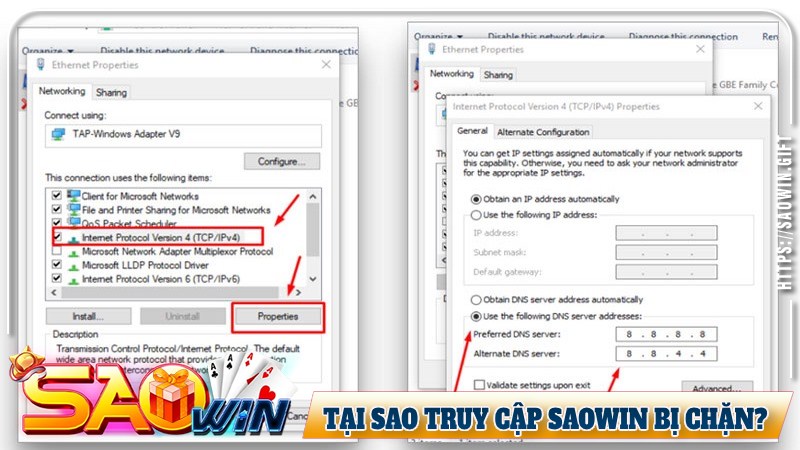 Tại sao truy cập Saowin bị chặn ?